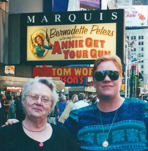 Mom and I on Broadway.